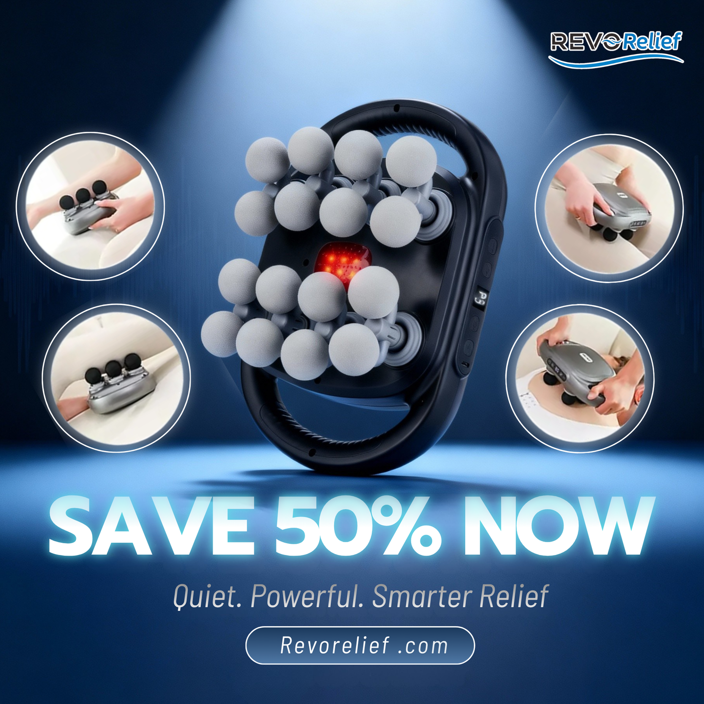 RevoRelief™ - Deep Tissue 16 Heads Massager