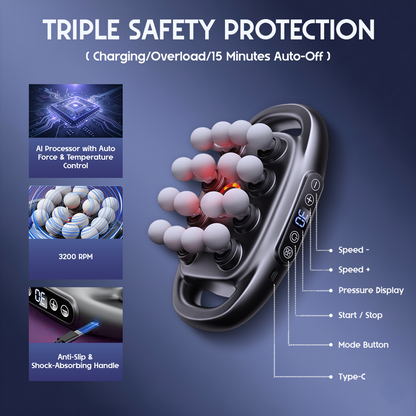 RevoRelief™ - Deep Tissue 16 Heads Massager