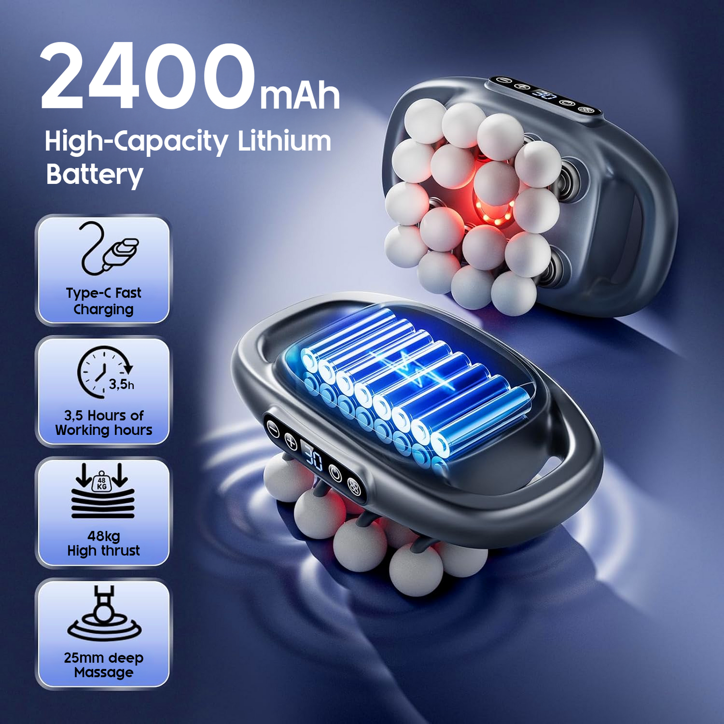 RevoRelief™ - Deep Tissue 16 Heads Massager